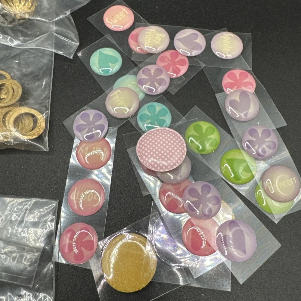 Bundle Of Scrapbooking / Crafting Supplies - ‎ Charms Beads Stickers